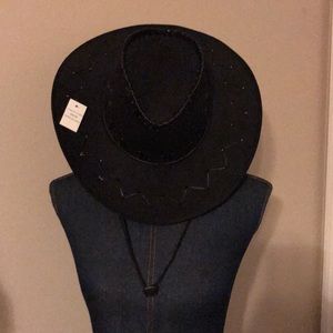 Gorgeous faux suede black cowboy hat